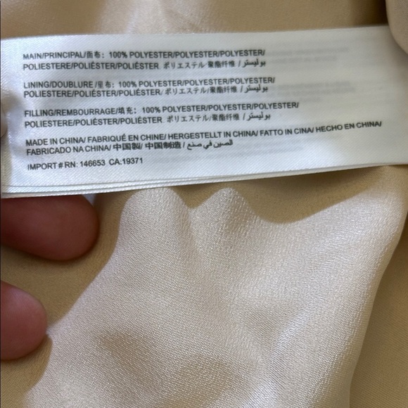 THE FIFTH LABEL Remake Puffer Tan Bomber Jacket Cropped Size Medium - Picture 12 of 14